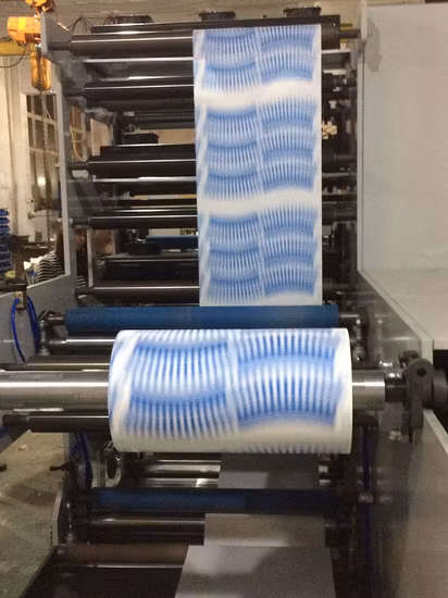 8 色 UV IR 粘着ステッカーラベル紙コップ BOPP プラスチックフィルムフレキソフレキソ印刷プリンタ機